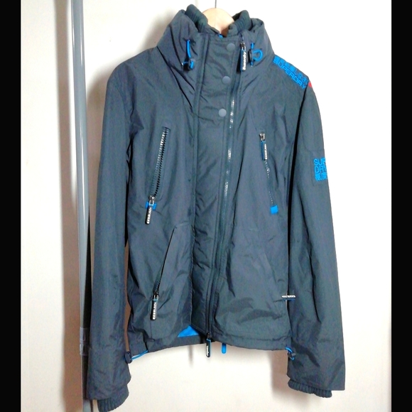 Superdry Wind Attacker Jacket (grey and blue) - Picture 5 of 12